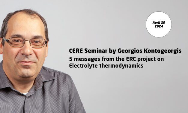 5 messages from the ERC project on Electrolyte thermodynamics